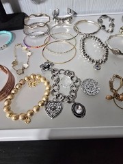 Mixed metal materials lot of 40 bracelets