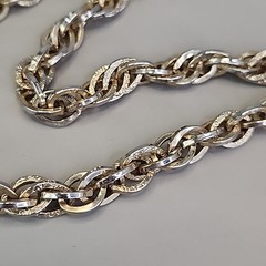 Vintage Slider Rope Necklace Tassel Faux Pearls Ribbed Ball Beads Chunky 28″