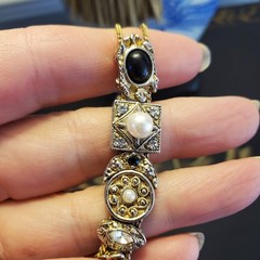 Boxed Victorian Revival Vintage 7″ Charm Bracelet in JTV Gift Box