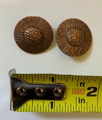 Vtg Solid Copper Jewelry Lot Bell Trading Post Treble Clef Mesh Bracelet 251g