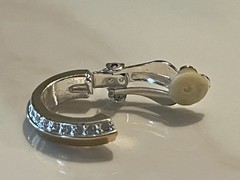 Givenchy Vintage Crystal Hoop Earrings + COA