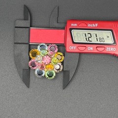 Vintage “Tutti Fruitti” Rhinestone Flower Brooch – 1.21″ Diameter