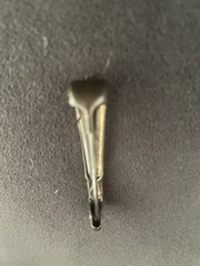 VINTAGE STERLING SILVER BABY DIAPER PIN unmarked No Brand