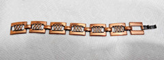 6.5 inch Vintage Solid Copper Renoir Bars & Scroll Bracelet 5/8″ 25.1 gm