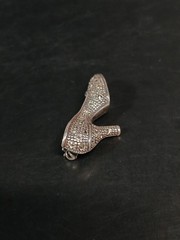 Sterling Silver 925 FAS Art Deco Marcasite High Heel Brooch