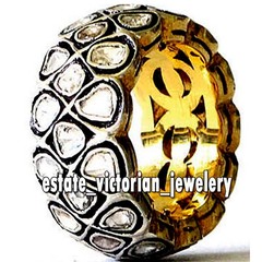 2.90Ctw Genuine Old Mine Antique Cut Diamond Silver Victorian Eternity Ring Band