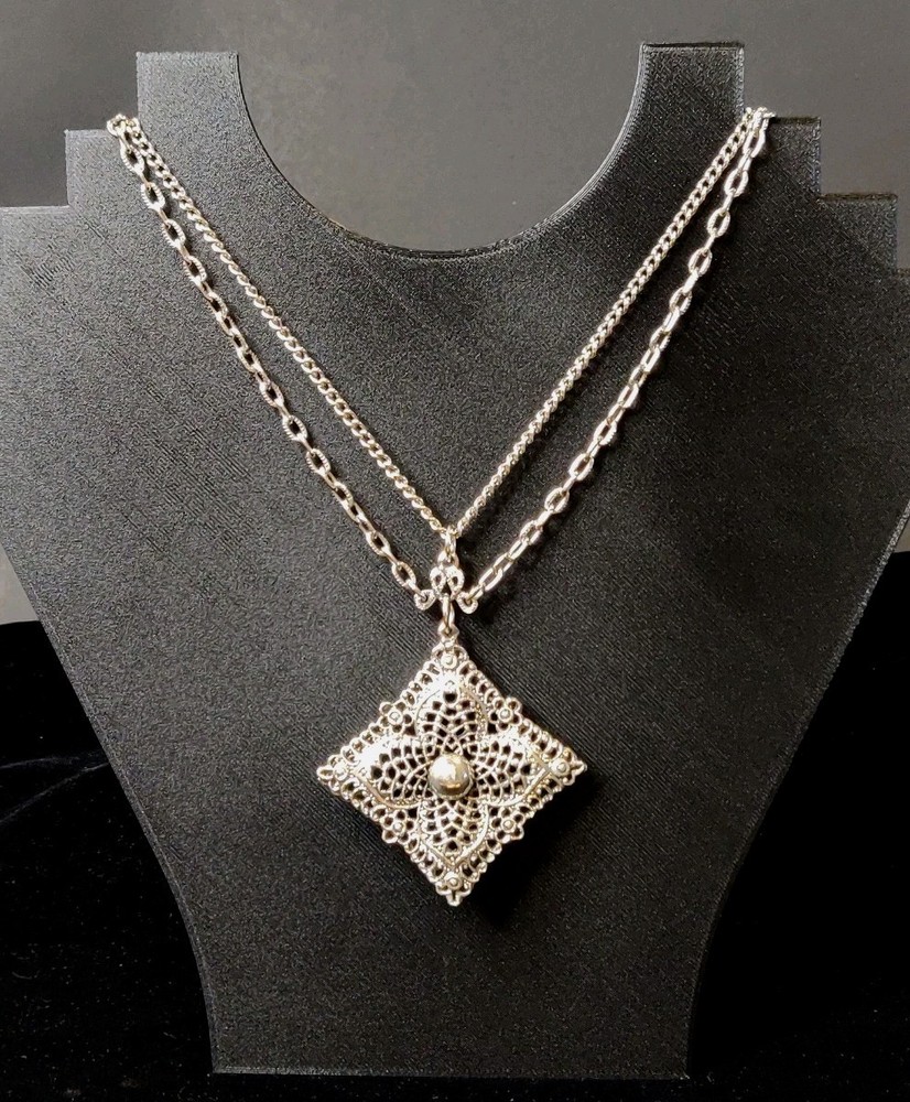 VintagePendant Necklace by Celebrity 30” long Boho Gothic Hippie Biker Costume