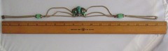 Antique Vintage 1920s EGYPTIAN REVIVAL NECKLACE art deco green czech glass