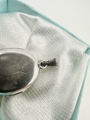 VTG Monogram Initial Etched Sterling Silver 925 Floral Locket Signed Tested Read