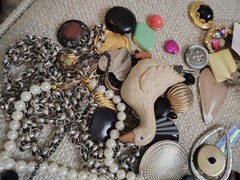 Jewelry Lot C. Some new, Some pre-owned & wearable, mostly craft, repair.