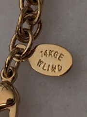 Vintage Lind 14KGE Rhinestone Cuckoo Clock Quartz Watch Brooch Pendant 24″ Chain