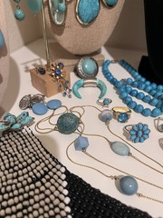 51 pc Vintage Costume Jewelry Lot Southwestern Faux Semi-Precious style Jewelry