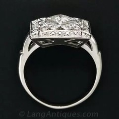 0.68Ct White Round Simulated Diamond Antique Style Ring In 925 Sterling Silver