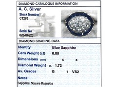 1960s French 0.80 Ct Sapphire 1.72 Ct Diamond 18k Yellow Gold Cocktail Ring