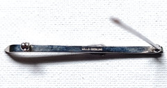 Vintage Signed Wells Sterling Silver Ski Brooch