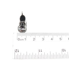 925 Sterling Silver Vintage It’s a Boy Baby Shoe Oxidized Mini 3D Charm Pendant