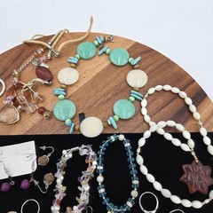 Estate Jewelry Asst Lot Of 30 Items Silver- Turquoise-Rings-Necklaces VTG #4 Set