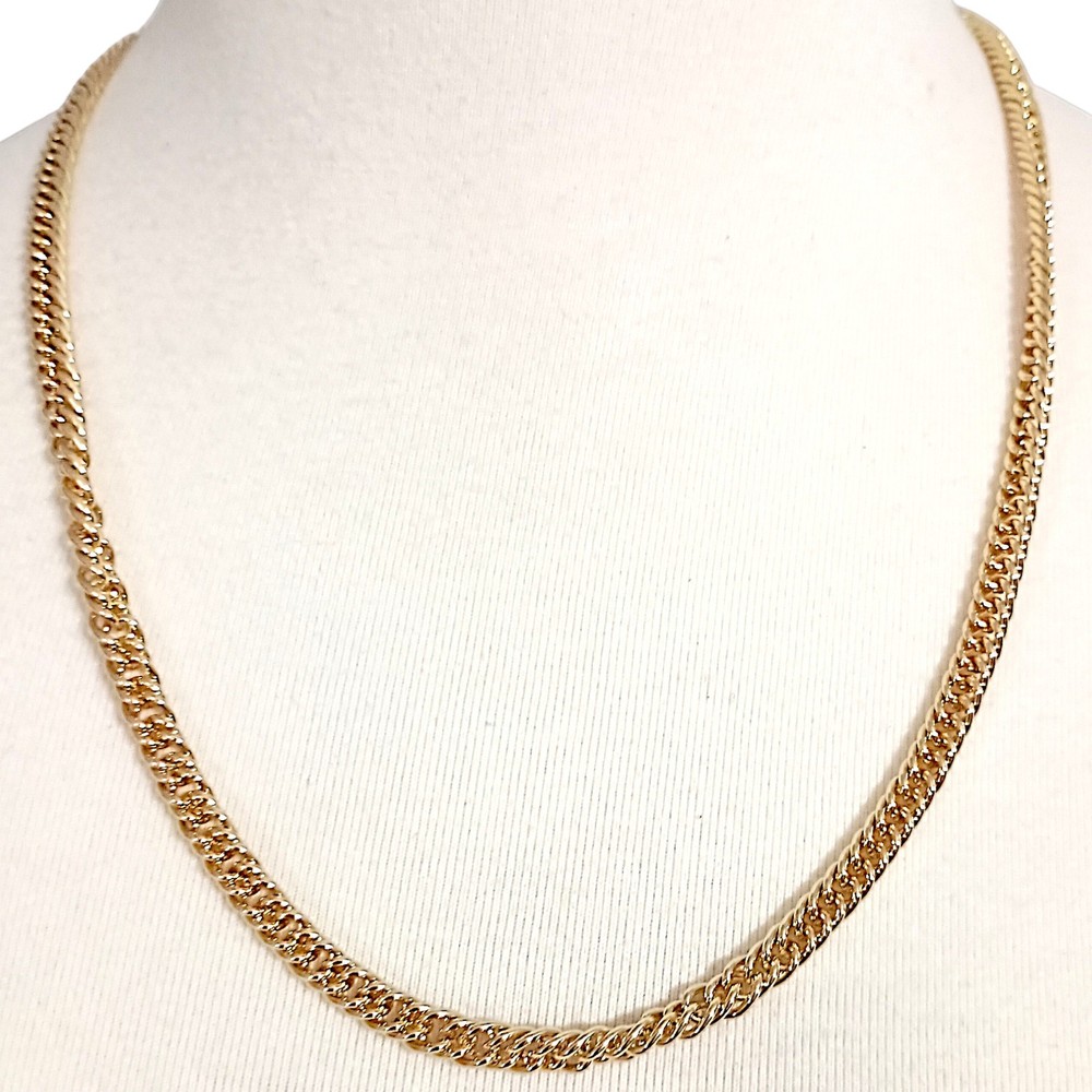 Bellezza Cuban Link Chain Gold Plated 20″ Necklace Vintage Classic Elegant Italy