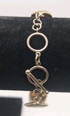 Lucas Lameth 925 Sterling Silver Vintage Abalone Bracelet 7-8 Inch Adjustable