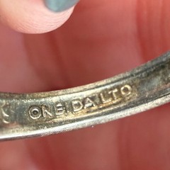 VTG WM. A.Rogers Oneida Silver plate Spoon Ring embossed floral Sz 7 Cottagecore
