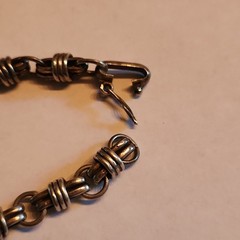 VTG Taxco Mexico Sterling Silver Coil Chain Bracelet