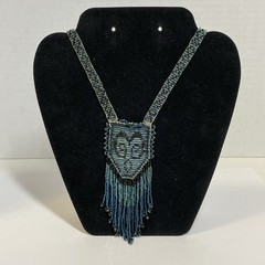 Handmade Native Style Beaded Necklace Multicolor Tribal Boho Long Fringe Jewelry