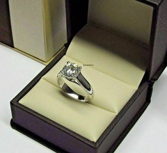 3.00Ct Round Cut Real Treated Diamond Solitaire 925 Silver Engagement Gift Ring