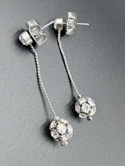 Vintage Silver Tone Clear Rhinestone Jewelry Lot Pins and Earrings