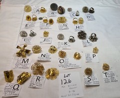LOT 126 Vtg Miriam Haskell Jewelry Ring Findings Many signed Filigree Chunky +