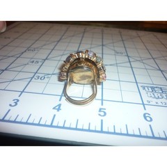 VTG Schiaparelli Swiss 17J Ring Watch Cabochon As-Is Repair Missing Stone
