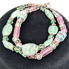 Multicolor Statement Necklace Layered Boho Bib Charm Flowers Eclectic Colorful