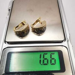 Vintage Earrings 14K 585 Gold Jewelry Ideal Condition 1.6g Stylish Youth ❤️ Love
