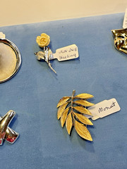 Vtg Lot 8 Pins Brooches Monet,Trifari, Van Dell (Sterling), Lady Remington, OTC