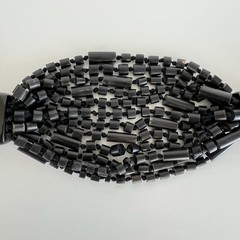 GERDA LYNGGAARD MONIES Bracelet Wood Horn Leather Multi Strand Modernist Bold