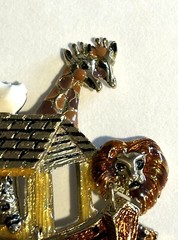 Vtg 3 Brooches JJ Signed Noah Ark Designer Don Lin, JJ & AJC Religious Vintage