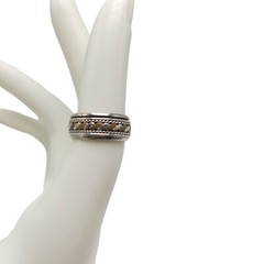 Braided Band Ring Size 6 Copper Sterling Silver Fidget Spinner Ring Vintage