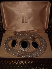 VINTAGE HOBE’ MAJORICA 3- STRAND PEARL NECKLACE & EARRINGS SET ” USED” 😍👍