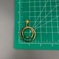 Vintage Drop Hoop Earrings Lot Multi Layered Circle Gold Silver Tone Pierced