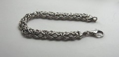 Vintage 925 Sterling Silver Milor Italy 10mm Byzantine 8″ Bracelet 22.1 Grams