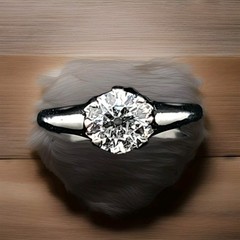 Platinum Vintage Engagement Ring 1.05ct. Lab Grown Euro-Cut Diamond