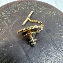 Vintage NOS 1970s Double Roaring Tiger Gold Tone Lapel Pin Tietack