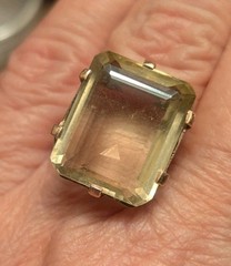 Beautiful ART DECO 9-10K SOLID GOLD SCROLLED EUROPEAN Ring Sz6