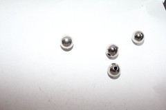 Silver Round Beads Loose from Vintage Necklace Untested Metal
