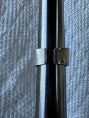 Vintage Anna Greta Eker Modernist Sterling Silver Ridged Adjustable Ring Size 6