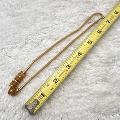 Vintage Signed Vogue Necklace Tan Heishi Beads Gold Tone Surfer Beach 14″