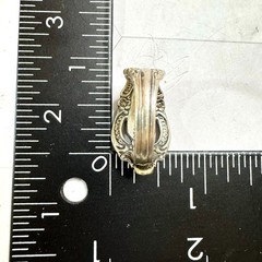 Vintage Sterling Silver Spoon Ring Ornate Rose Floral Pierced Size 8.25 8.6gr