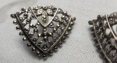 Glamorous vintage silver tone and marcasite EARRINGS