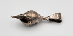 Vintage Taxco Mexico Sterling Silver Conch Shell Pendant 925 2″ TL-29 8g