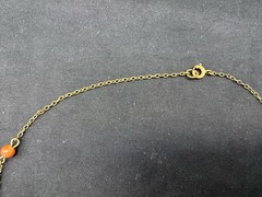 Antique Czech Brass and Glass Necklace