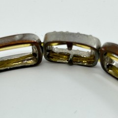 Vintage Art Deco Style Silver Tone Rhinestone Geometric Link Stretch Bracelet